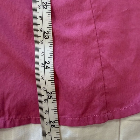 Jones New York Signature Pink Button-Up Shirt with Floral Accents size Medium - Picture 9 of 10